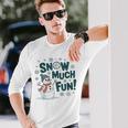Snow Much Fun 冬 雪だるま おもしろい クリスマス キッズ レディース メンズ 長袖Tシャツ 彼への贈り物