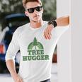 Tree Hugger 環境保護主義者 ヴィンテージ レトロ 自然愛好家 長袖tシャツ 長袖Tシャツ 彼への贈り物