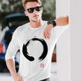 Zen Calligraphy Buddhist Enso Circle 長袖Tシャツ 彼への贈り物