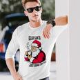 おもしろい親愛なるサンタさん、コーヒーを持ってきてクリスマスクリスマス 長袖Tシャツ 彼への贈り物