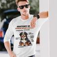 かわいい犬の説明 バーニーズ・マウンテン・ドッグの解剖学 長袖Tシャツ 彼への贈り物