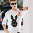 ひげバニーフェイス サングラス付き イースターデー 2024 男性 男の子 子供 長袖Tシャツ 彼への贈り物