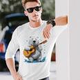 アコースティックギターを弾くクマ、ベアギタリスト 長袖tシャツ 長袖Tシャツ 彼への贈り物