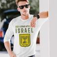 イスラエルシャツ サポート イスラエルスタンド イスラエル国旗付き 長袖Tシャツ 彼への贈り物