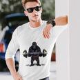 ウェイトリフティング 筋トレ バーベル やる気がないなら家に帰れ ゴリラ 長袖Tシャツ 彼への贈り物