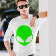 エイリアンヘッド グリーンフェイス ファニービリーブ Ufo ヒューマンコスチューム Edm 長袖tシャツ 長袖Tシャツ 彼への贈り物