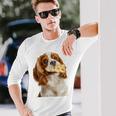 キャバリア・キング・チャールズ・スパニエル・チーズ・ドッグキャバリアー 長袖tシャツ 長袖Tシャツ 彼への贈り物