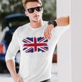グウェントuk、イギリスの国旗、ユニオンフラッググウェント 長袖tシャツ 長袖Tシャツ 彼への贈り物