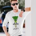 ジムでのトレーニングのための面白いネギフィットネスギフト 長袖Tシャツ 彼への贈り物