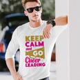 チア チアリーディング Keep Calm And Go チアリーディング 長袖Tシャツ 彼への贈り物