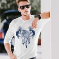 ネイティブアメリカン ココペリ クジラ ドリームキャッチャー 9 ファンファン ファン 長袖Tシャツ 彼への贈り物