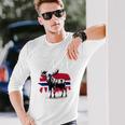 ノルウェー デザイン ヘラジカ ノルウェー国旗 自然 服装 北欧 長袖tシャツ 長袖Tシャツ 彼への贈り物