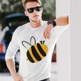 ハチ愛好家のためのかわいい蜂 はちみつ 長袖Tシャツ 彼への贈り物