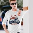 バイク 面白tシャツ No Bike No Life メンズ オートバイ モーターサイクル おもしろ ツーリング 服 長袖Tシャツ 彼への贈り物