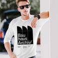 バウハウスアーカイブ – モダニストベルリンデザイン 長袖Tシャツ 彼への贈り物