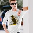 バステット 古代エジプトの猫 神 ヒエログリフ グラフィックアート愛好家 長袖Tシャツ 彼への贈り物