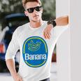 バナナ ステッカー フルーツ レイジー ハロウィン コスチューム 長袖Tシャツ 彼への贈り物