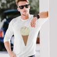 バニラアイスクリーム 長袖Tシャツ 彼への贈り物