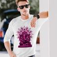 ピンク 象 ヒンドゥー教 ガネーシャ オーナメント 長袖Tシャツ 彼への贈り物
