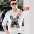 フレンチブルドッグ ゲイプライド Lgbt レインボーフラッグ サングラス Lgbtq 長袖Tシャツ 彼への贈り物