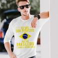 ブラジル国旗 ブラジル メンズ レディース キッズ グリーン ポルトガル語 長袖Tシャツ 彼への贈り物