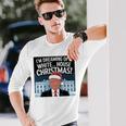 ホワイトハウスのクリスマス・トランプ・ファニー・ホリデーを夢見ている 長袖tシャツ 長袖Tシャツ 彼への贈り物