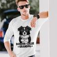 ボーダーコリー 犬 おじいちゃん 長袖Tシャツ 彼への贈り物