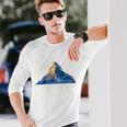 マッターホルン山 ツェルマット ハイキング スイス ギフト 長袖tシャツ 長袖Tシャツ 彼への贈り物