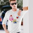 ミニオン Water Colorcotton Candy Bob 長袖Tシャツ 彼への贈り物