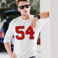 ラッキーナンバー54 クラシックカレッジアメリカン代表チームのファンプレイヤー 長袖Tシャツ 彼への贈り物