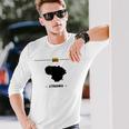 リトアニアの国旗、地図と国名リトアニア。 長袖Tシャツ 彼への贈り物