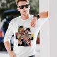レトロコミックキス、コラージュ、ビンテージポップアートキスコミックスタイル 長袖tシャツ 長袖Tシャツ 彼への贈り物