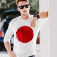 日本国旗 昇る太陽 日照 日の丸 長袖Tシャツ 彼への贈り物