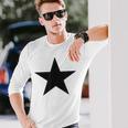 星 星柄 星型 メンズ ロゴ マーク スター ロック かっこいい おしゃれ 大きいサイズ 春夏 ステラ 長袖Tシャツ 彼への贈り物