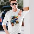 爬虫類とカラフルなヤモリ 長袖Tシャツ 彼への贈り物