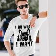 私がしたいことをする フレンチブルドッグ フレンチドッグ 犬 飼い主 犬 ギフト 長袖Tシャツ 彼への贈り物