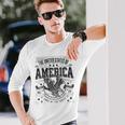 米国 アメリカン イーグル アメリカ国旗 パトリオット Usa バックプリント メンズ 長袖Tシャツ 彼への贈り物