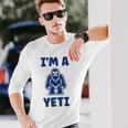 野獣のイエティ 忌まわしい雪だるまのユーモア 私はイエティが大好き I'm A Yeti 長袖Tシャツ 彼への贈り物