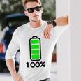 電池 100 フルバッテリー 長袖Tシャツ 彼への贈り物
