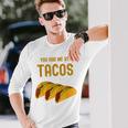 面白いタコス You Had Me At Tacos かわいい 愛らしいタコス フード 長袖Tシャツ 彼への贈り物