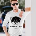 黒柴ちびちゃん かわいい柴犬 長袖Tシャツ 彼への贈り物