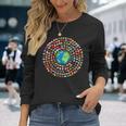 180 Banderas Banderas Del Mundo Mapa Del Mundo Con Banderas Camiseta de manga larga Regalos para ella
