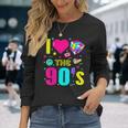 1990'S 90S Retro I Heart The Nineties Costume Party 長袖Tシャツ 彼女への贈り物
