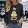 20 Years Of Awesome 20歳の誕生日ケーキ 大人用 長袖Tシャツ 彼女への贈り物