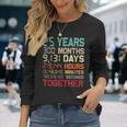 25 Años Juntos Pareja 25 Aniversario De Boda Camiseta de manga larga Regalos para ella