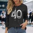 40歳の誕生日バルーン装飾バルーン40年目 長袖Tシャツ 彼女への贈り物
