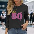 50歳の誕生日 王冠 50歳の誕生日 長袖Tシャツ 彼女への贈り物