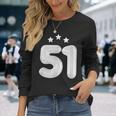 51 歳の誕生日番号 51 バルーン 51 歳の誕生日 長袖Tシャツ 彼女への贈り物
