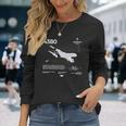 Airbus-A318 エアクラフト ホワイト 長袖Tシャツ 彼女への贈り物