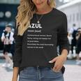 Azul 名前 長袖Tシャツ 彼女への贈り物
